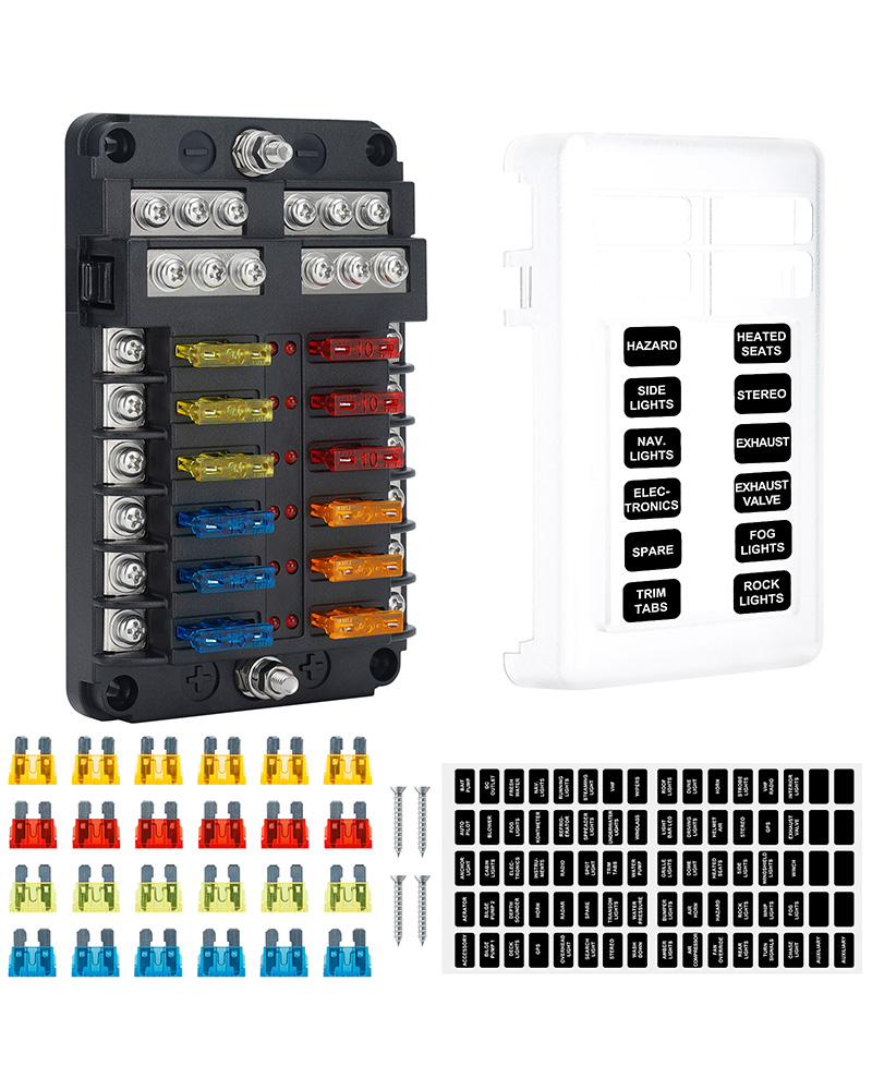 Fuse Box - Waterproof for RVs, Boats, Cars & Trucks