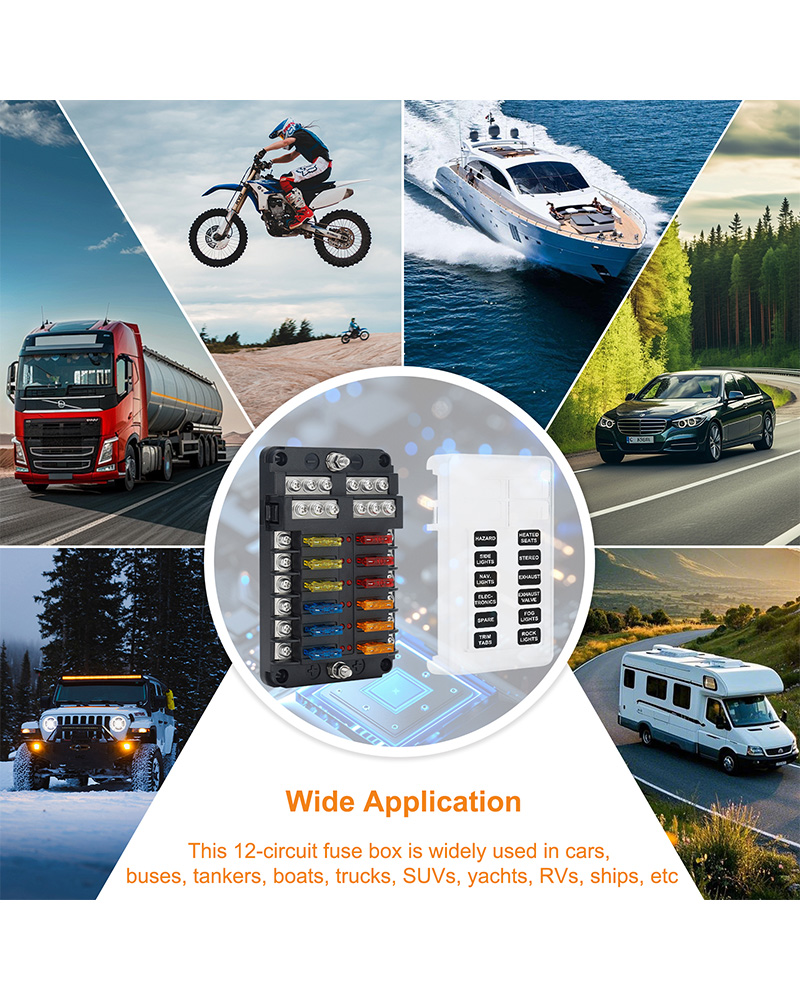 Fuse Box - Waterproof for RVs, Boats, Cars & Trucks - Image 2