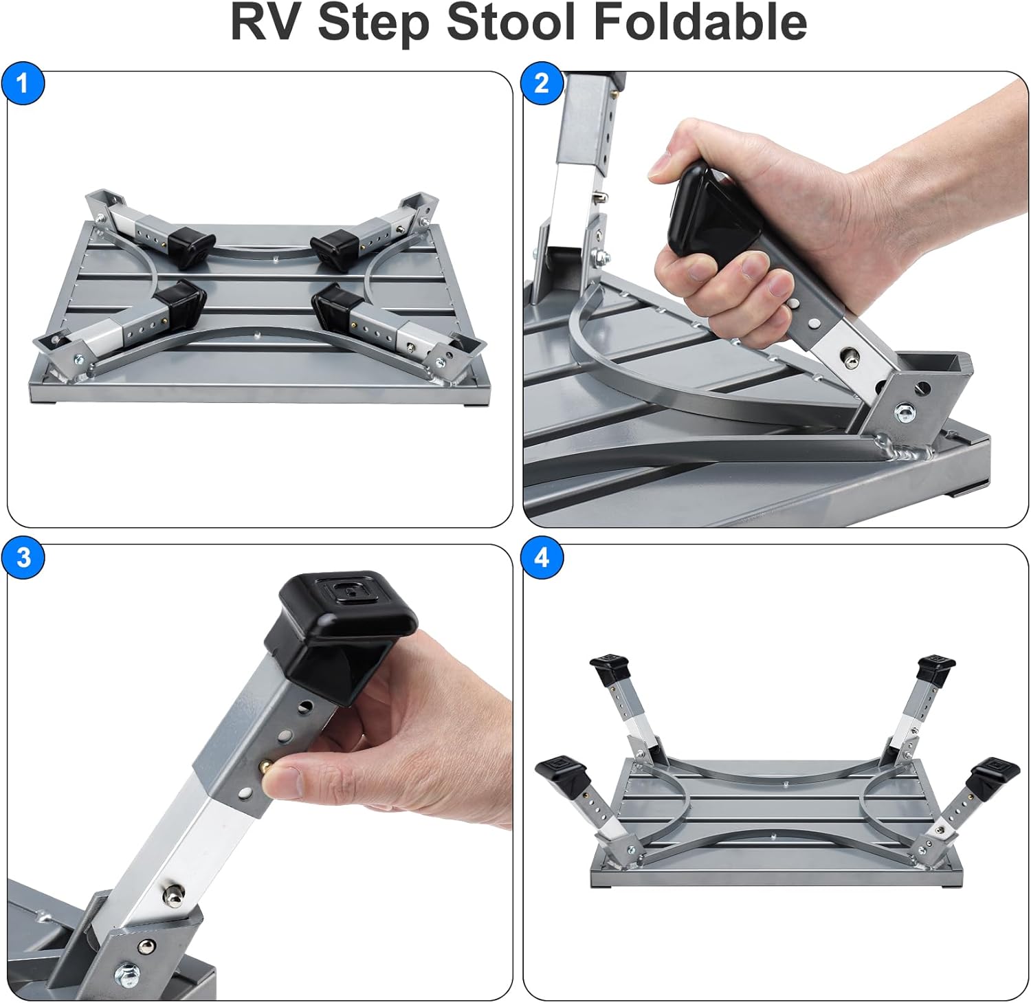 RV Stool - Heavy Duty Aluminium - Image 3