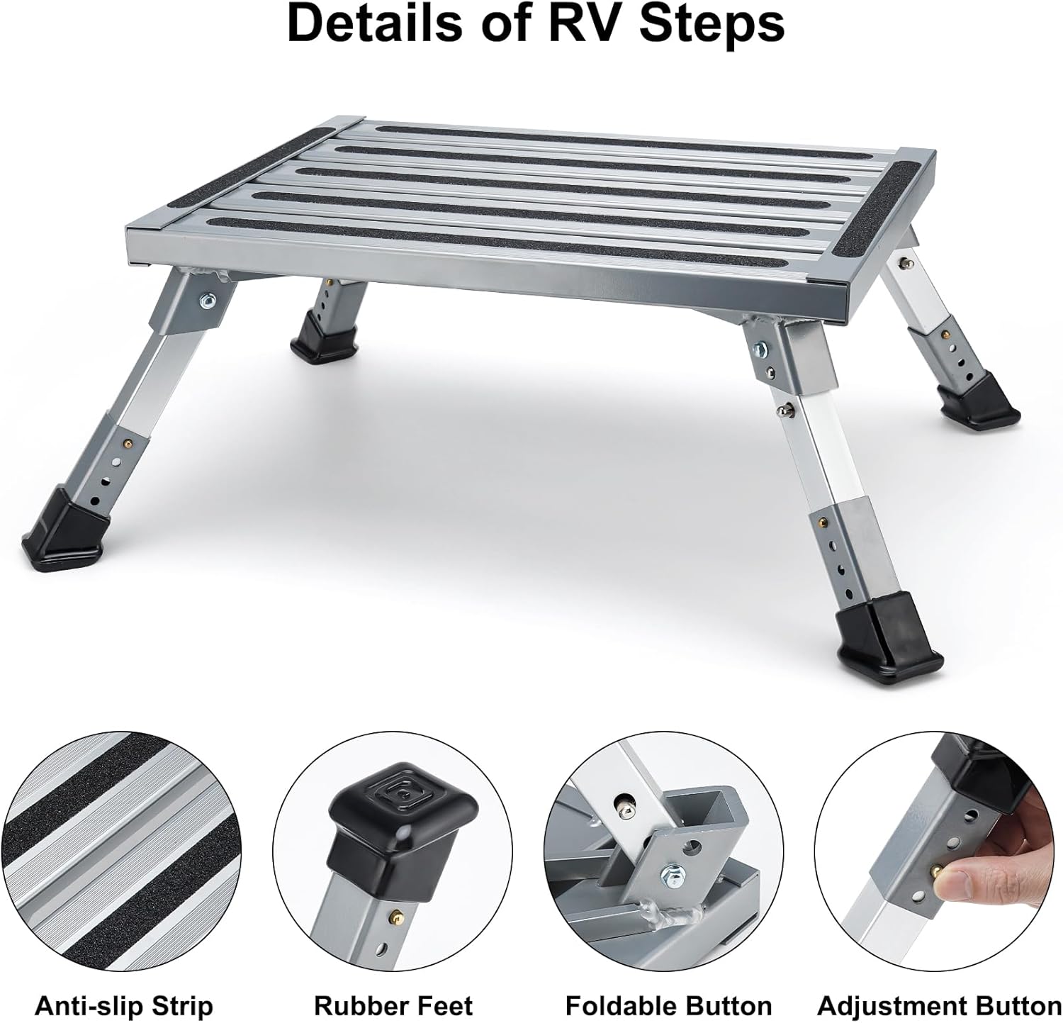RV Stool - Heavy Duty Aluminium - Image 4